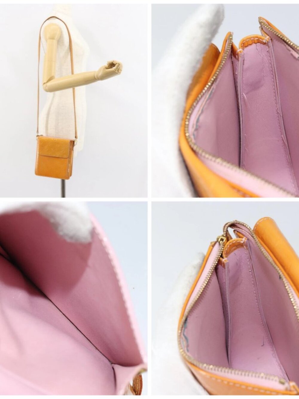 LOUIS VUITTON Monogram Vernis Motto Pouch Marshmallow Pink M91312 - Picture 15 of 15